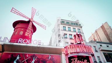 红磨坊胭脂巴黎法国红磨坊胭脂著名的歌舞表演建定位巴黎红灯区pigalle